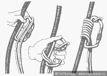 Схема вязания узла Бахмана